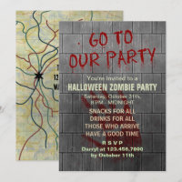 Zombie Halloween Party Undead Apocalypse Bloody