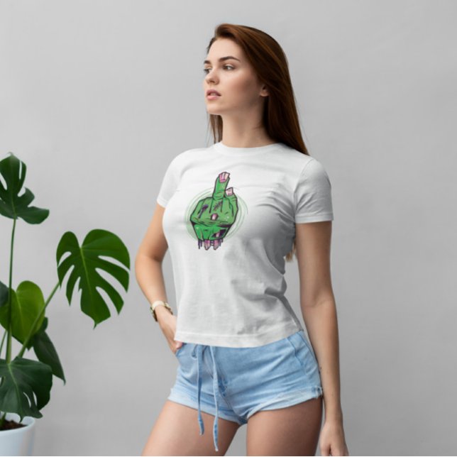 Zombie Hand Flipping Off   T-Shirt (Creator Uploaded)