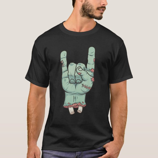 Zombie Hand Funny Halloween Gift Idea T T-Shirt (Front)