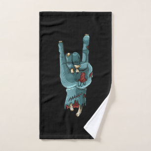 Zombie Hand Funny Halloween Rocker Rock Easy Hand Towel