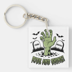 Zombie Hand Rising Halloween Design Fun and Spooky Key Ring