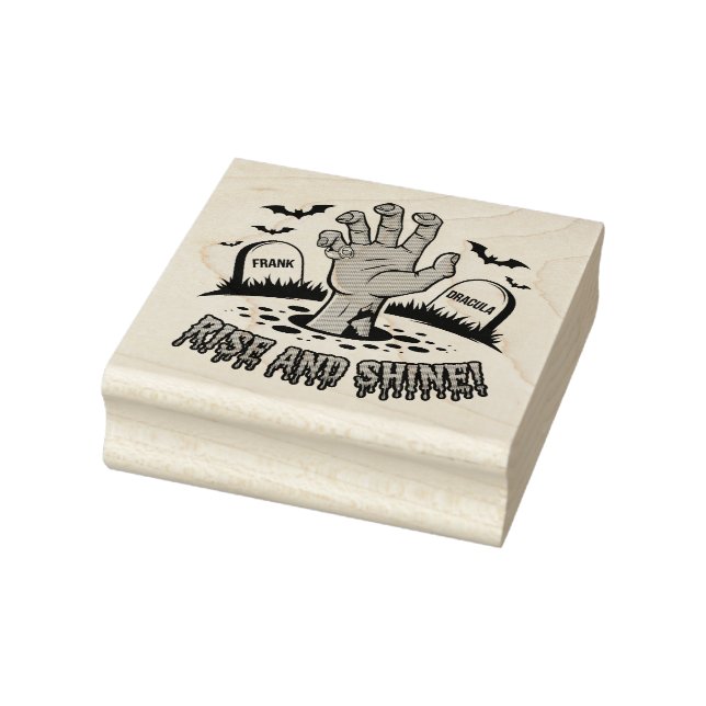 Zombie Hand Rising Halloween Design Fun and Spooky Rubber Stamp (Stamp)