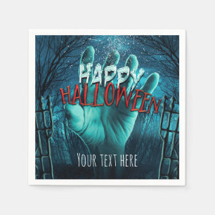 Zombie Happy Halloween Party Napkin