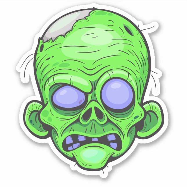 Zombie Head Illustration Art (Front)