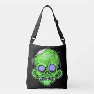 Zombie Head Illustration Art Crossbody Bag
