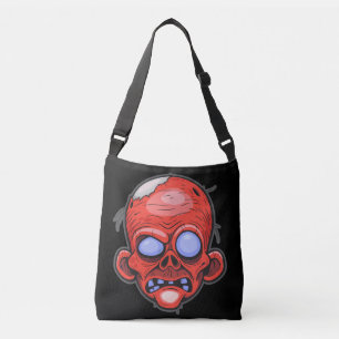 Zombie Head Illustration Art Crossbody Bag