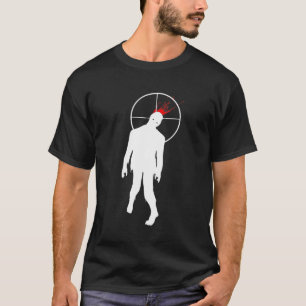 zombie Head Shot! - black T-Shirt