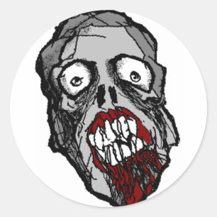 Zombie Head Sticker