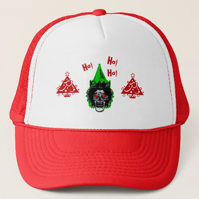 Zombie - Ho! Ho! Ho! Christmas Tree's Trucker Hat (Front)