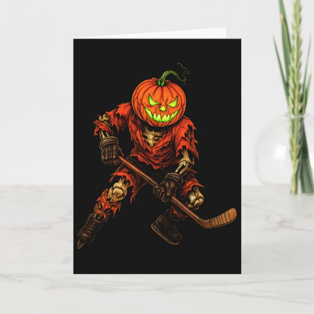 Zombie Hockey Player Costume Skeleton Ice Hockey H Card (Front)