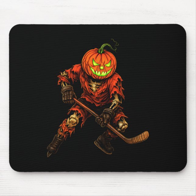 Zombie Hockey Player Costume Skeleton Ice Hockey H Mouse Mat (Front)