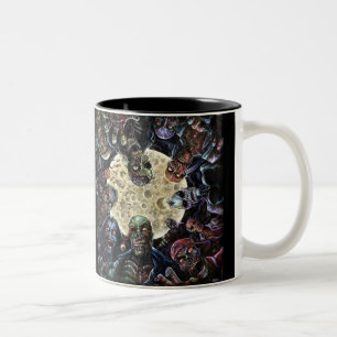 Zombie horde attack Two-Tone coffee mug