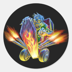 Zombie Hotrod Sticker