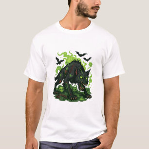 Zombie Hound of the Baskervilles – Cartoon Horror T-Shirt