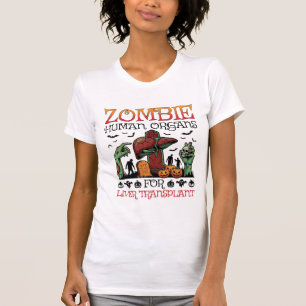 Zombie Human Organs Liver Transplant Halloween Gra T-Shirt