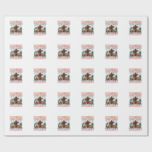 Zombie Human Organs Liver Transplant Halloween Gra Wrapping Paper