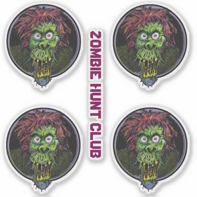 ZOMBIE HUNT CLUB STICKERS (Front)