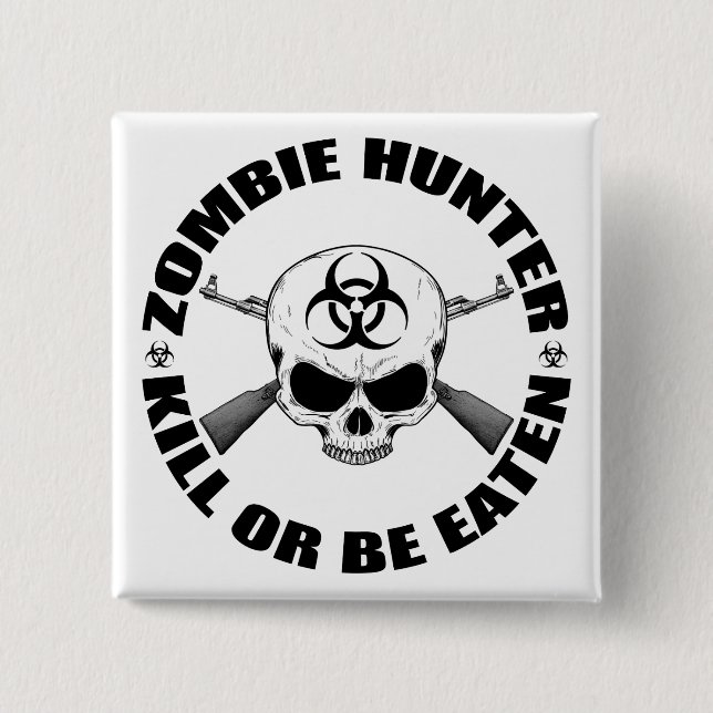 Zombie Hunter 2 15 Cm Square Badge (Front)