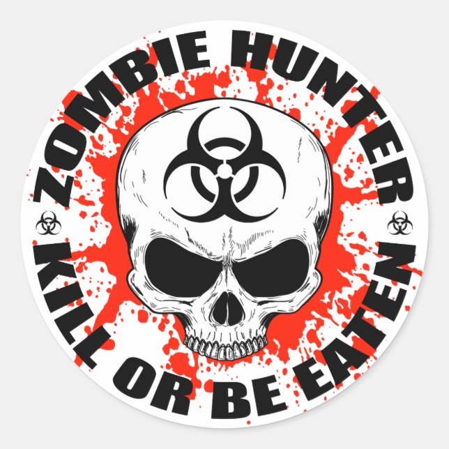 Zombie Hunter 3 Classic Round Sticker (Front)