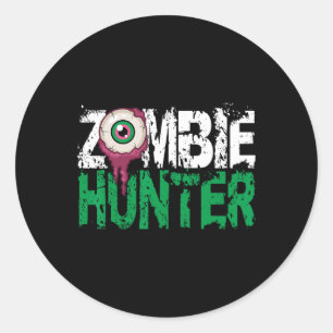Zombie Hunter Halloween Shirt Cute With An Eye Hun Classic Round Sticker
