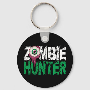 Zombie Hunter Halloween Shirt Cute With An Eye Hun Key Ring