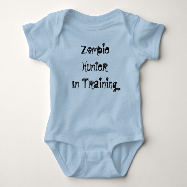 Zombie Hunter In Training Baby Bodysuit (Front)