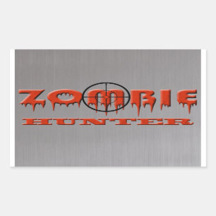 Zombie Hunter Rectangular Sticker
