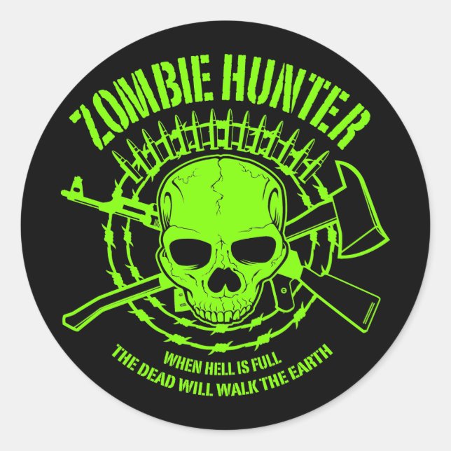 Zombie Hunter Sticker (Front)