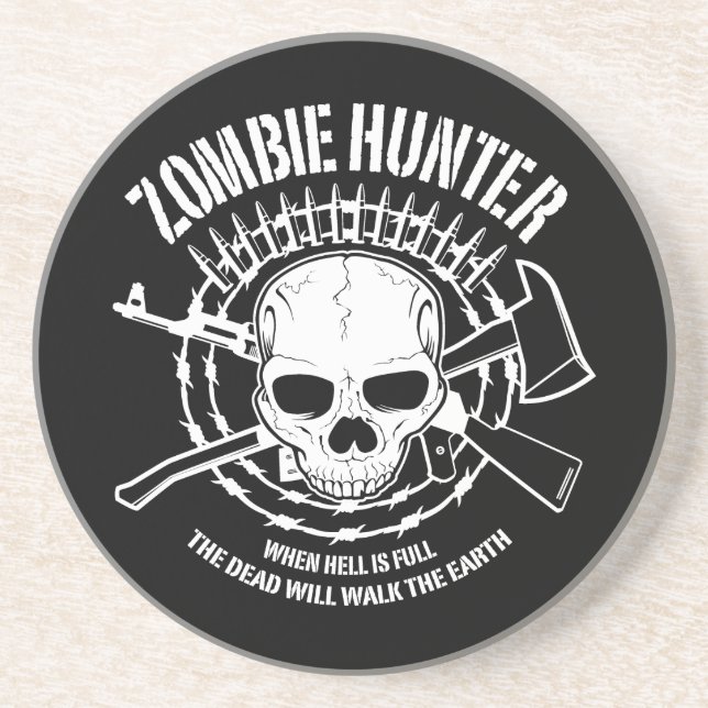 zombie hunter undead living dead coaster (Front)