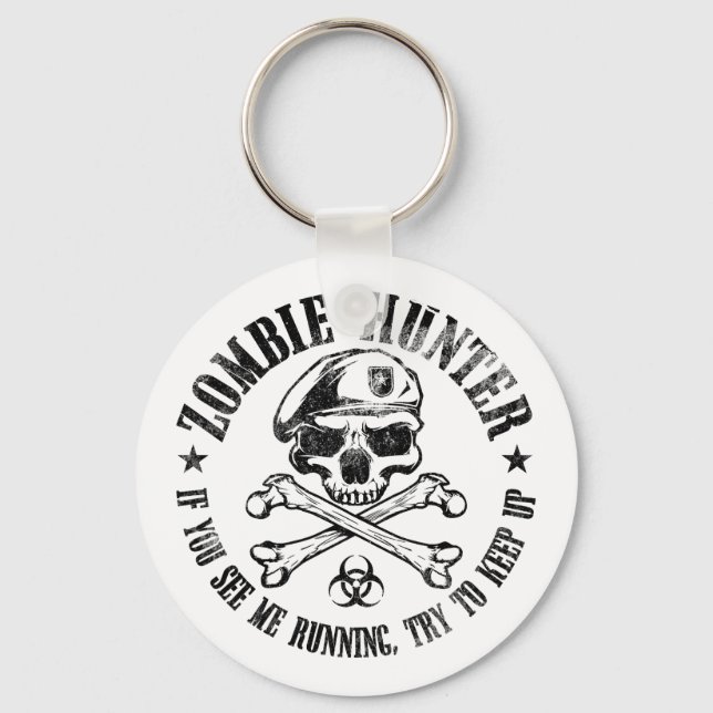 zombie hunter undead living dead key ring (Front)