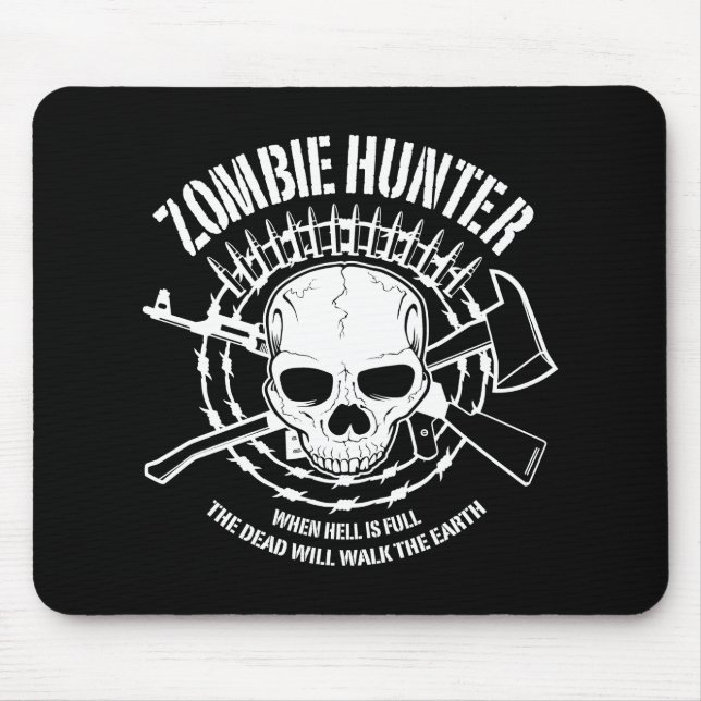 zombie hunter undead living dead mouse mat (Front)