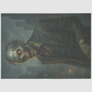 Zombie in a Twilight City Gothic Halloween Undead Tissue Paper