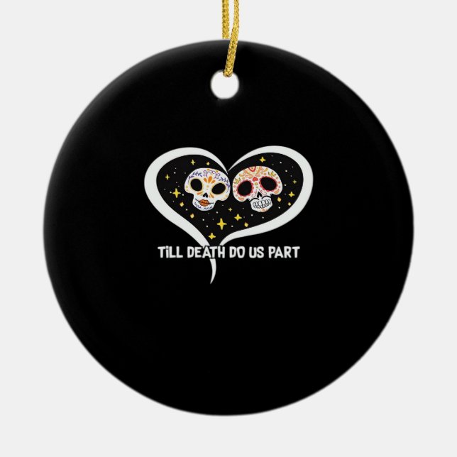 Zombie In Graveyard - Till Death Do Us Part Ceramic Tree Decoration (Front)