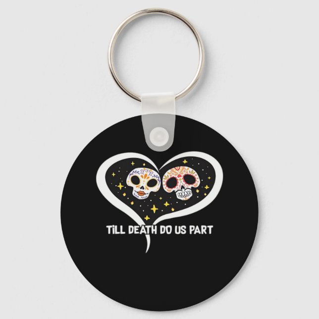 Zombie In Graveyard - Till Death Do Us Part Key Ring (Front)