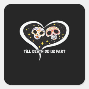 Zombie In Graveyard - Till Death Do Us Part Square Sticker
