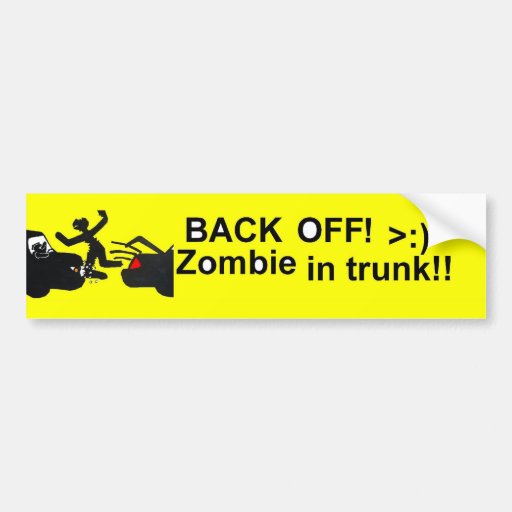 Image of Zombie In Trunk Bumper Sticker