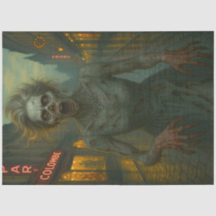 Zombie in Twilight Street Gothic Halloween Undead Tissue Paper