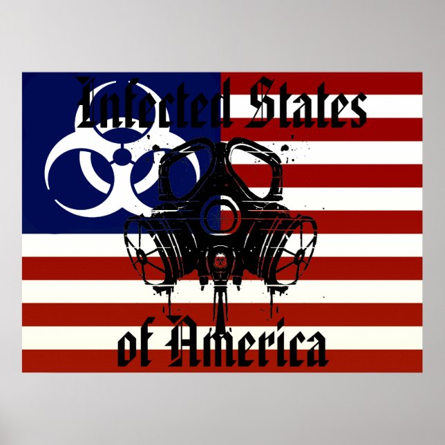 Zombie Infected States of America Poster (Front)