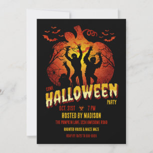 Zombie Infection Halloween Invitation