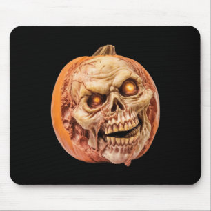 Zombie-Inspired Horror Pumpkin Funny Halloween Mouse Mat
