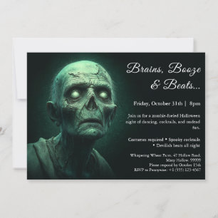 Zombie Invasion   Halloween Costume Party Invitation