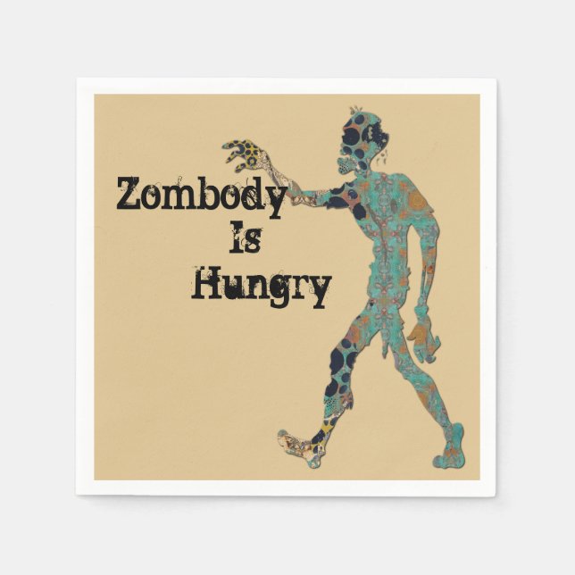 Zombie Is Hungry Napkin (Front)