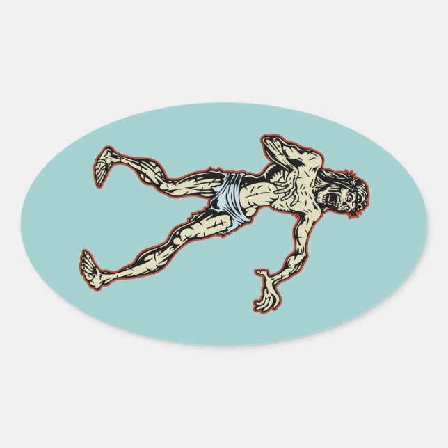 Zombie Jesus 1 Oval Sticker (Front)