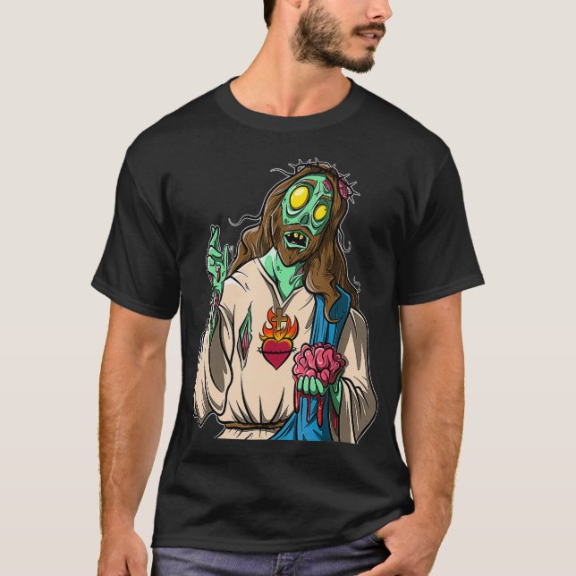 Zombie Jesus Halloween  T-Shirt (Front)