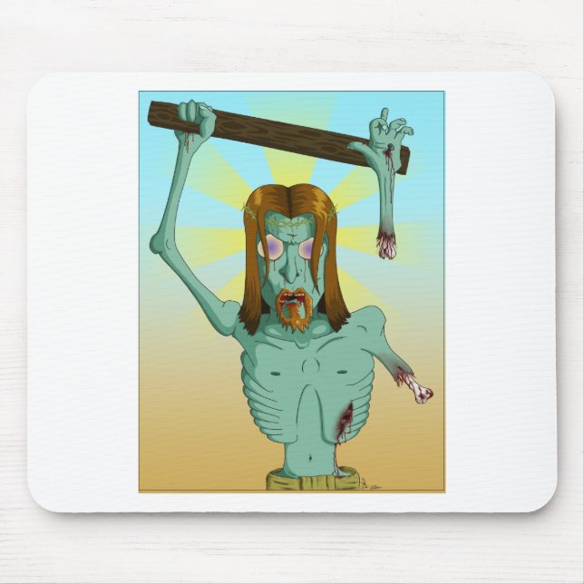 Zombie Jesus Ink Mouse Mat (Front)