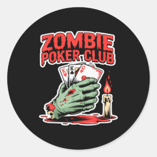 Zombie Ker Club Halloween  Classic Round Sticker