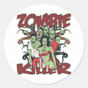 Zombie Killer Classic Round Sticker