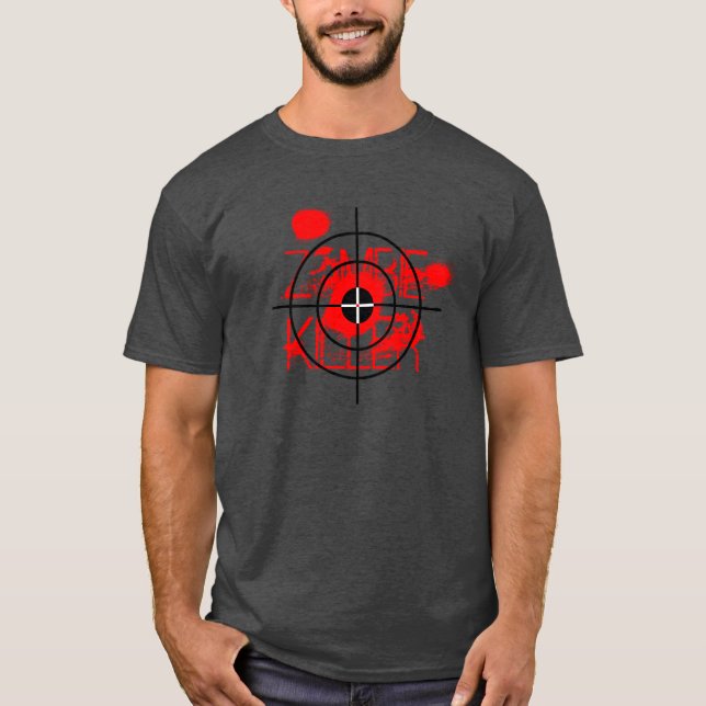 Zombie Killer t shirt with blood splatter (Front)