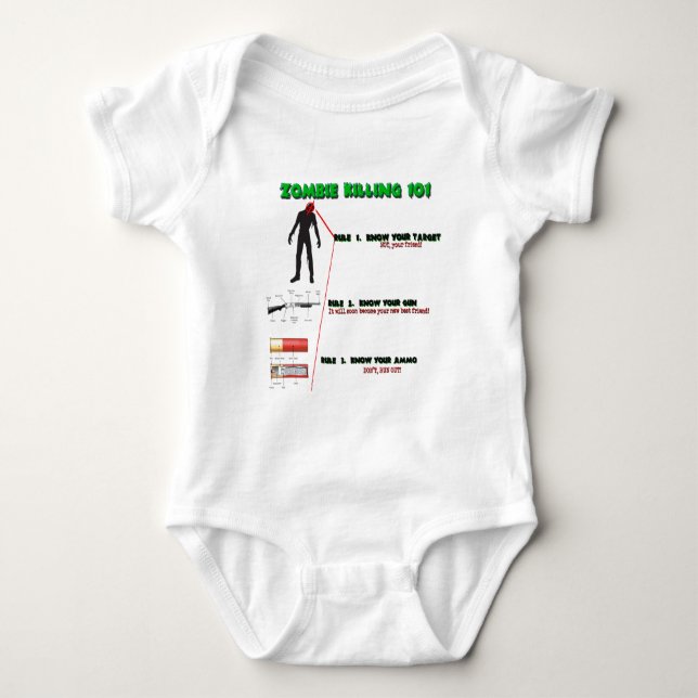 ZOMBIE Killing 101 Baby Bodysuit (Front)