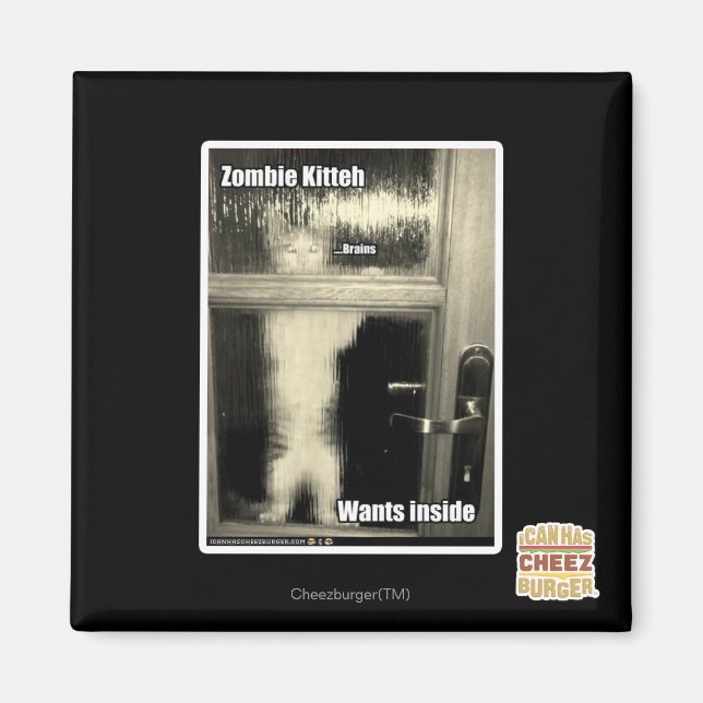 Zombie Kitteh Magnet (Front)